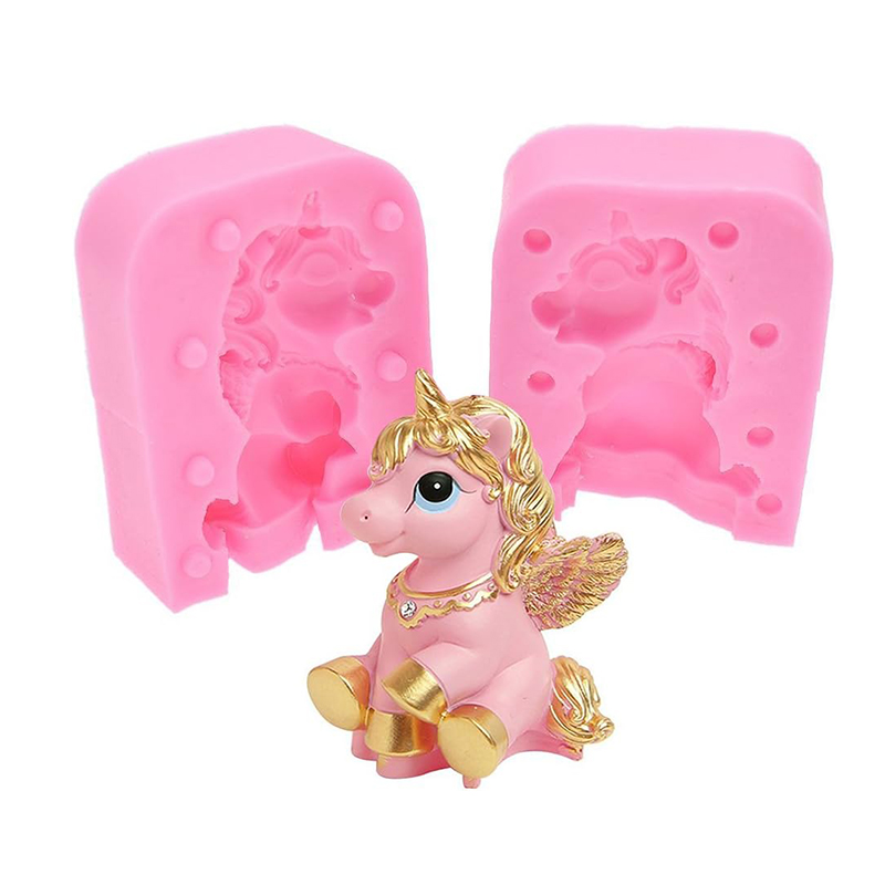 Bath Bomb Mold - 3D Unicorn silikon fondan kek kalıbı