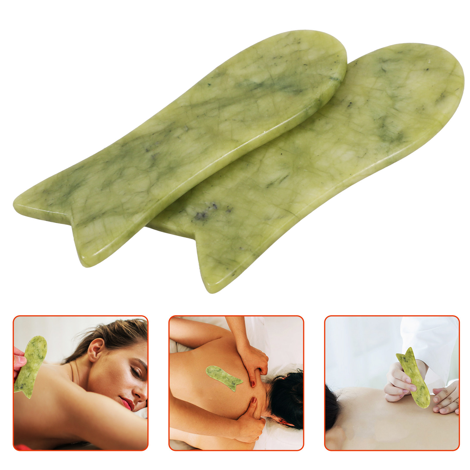 2 adet doğal yeşim Gua Sha kaz - Spa Wellness Massage incelemesi ve fiyatı